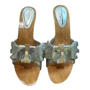 Vintage Michael Simon Elephant Leather Wedges Women's Size 10